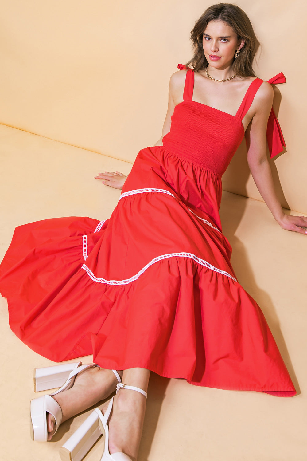 BETTER THAN EVER POPLIN MIDI DRESS Flying Tomato